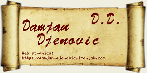 Damjan Đenović vizit kartica